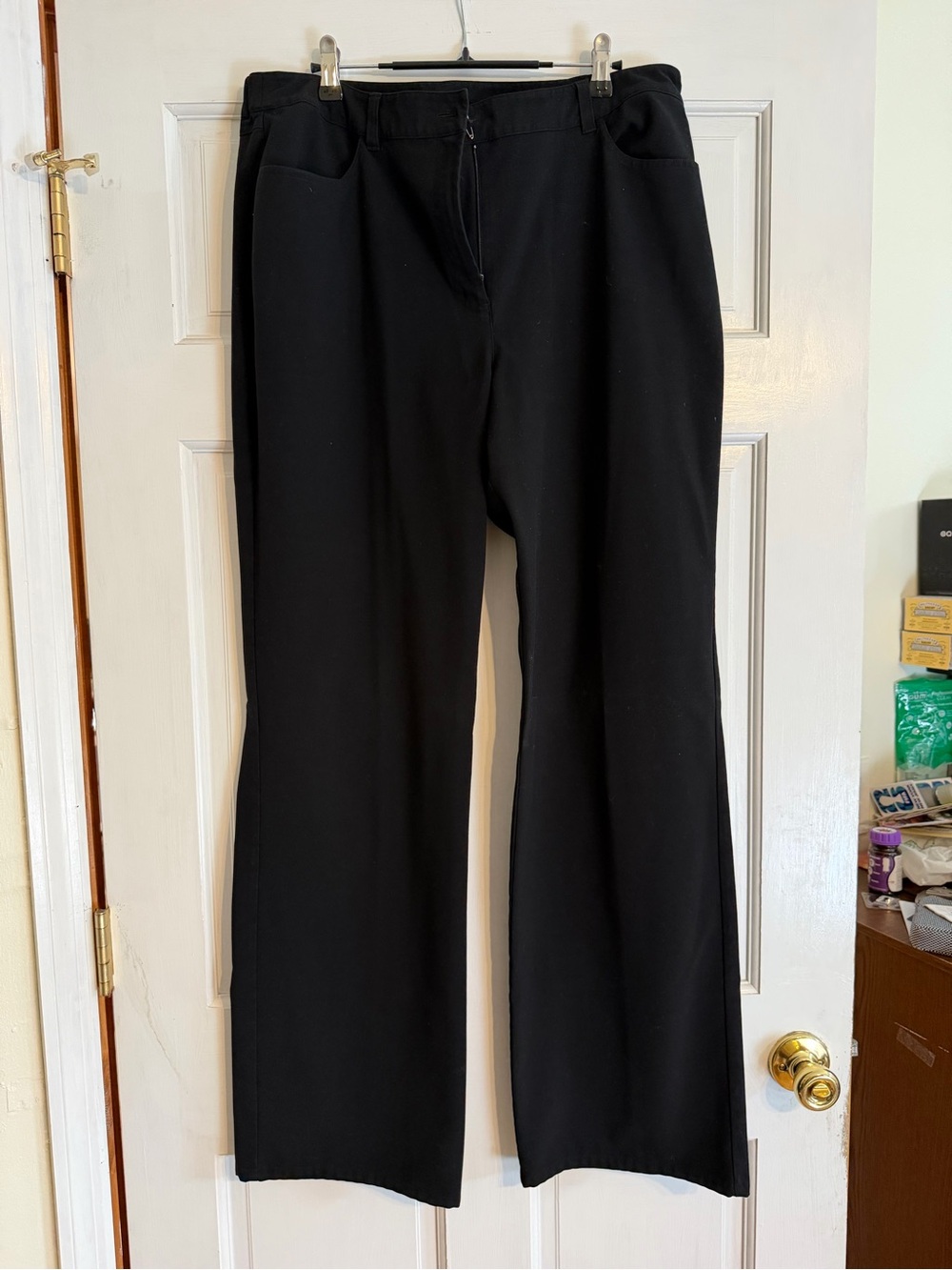 Chico's TALL Black Wide-Leg Button Pants